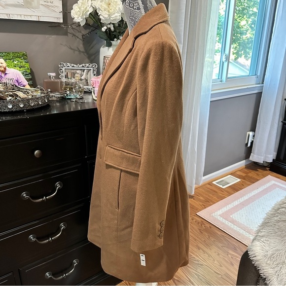 Halogen Camel Wool-Blend Coat Women’s Size 12 NWT - Picture 8 of 16